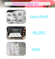 3D Apfel-Mousse Silikon-Kuchenform 291x171x59mm 223g Einfache DIY-Backformen Einweg Nachhaltige Obstkuchen-Dekorationswerkzeuge