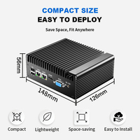Mini Industrial Fanless Computer Intel Core I7-7500U Dual Core DDR3L RAM SSD/HDD Storage Windows NUC PC