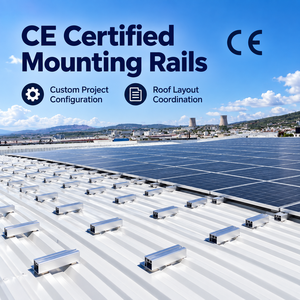 Supports de montage courts certifiés CE pour rails de toit miniatures en aluminium sur mesure pour projets de toitures métalliques trapézoïdales - Product Image 2