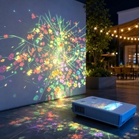 Système de projection double 2-en-1 Plug-and-Play portable interactif pour sol et mur, projecteur mobile pour parcs à thème
