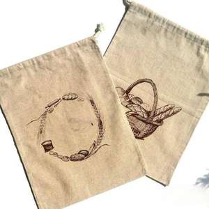 Custom Eco Friendly Reusable Organic Canvas Cotton Linen Bread <b>Bag</b> - Product Image 2