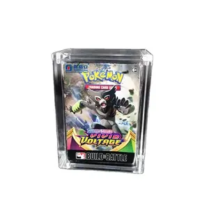 Estuche de exhibición de Pokémon acrílico personalizado para TCG, juego de cartas de intercambio, espada y escudo, caja de batalla