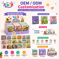 KAIX – Nouveauté : Lot de 64 carnets de coloriage personnalisables à bas prix, modèles adorables pour enfants, idéal pour cadeaux promotionnels et vente au détail