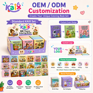 Set di Libri da Colorare Personalizzati KAIX a Basso Prezzo, 64 Stili, Libri da Disegno per Bambini, per Regali Promozionali e Forniture al Dettaglio - Product Image 2