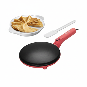 Macchina Elettrica per Crepes da 8 Pollici, Crepera Elettrica Istantanea con Superficie Antiaderente e Manico, per Crepes e Pancake, Raspberry R - Product Image 2