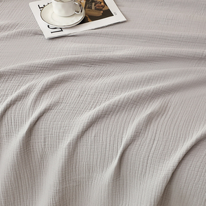 Tissu Mousseline <span class=keywords><strong>de</strong></span> <span class=keywords><strong>Coton</strong></span> Biologique Personnalisé BCI 245 g/m² Six <span class=keywords><strong>Gaze</strong></span> Crêpe pour Bébé, Teint Uni, Technique <span class=keywords><strong>de</strong></span> Tissage Peigné pour Filles - Product Image 2