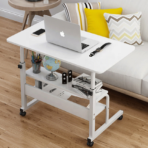 Table d'appoint moderne et économique, <span class=keywords><strong>blanche</strong></span>, réglable en hauteur (assis-debout), pour ordinateur portable, idéale pour le lit - Product Image 4