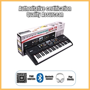 Orgue électronique numérique 61 touches avec microphone <span class=keywords><strong>Synthétiseur</strong></span> de musique pour enfants Microphone <span class=keywords><strong>jouet</strong></span> Musique Clavier électronique à LED - Product Image 2