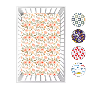 Custom Print Bamboo Cotton Baby <strong>Crib</strong> <strong>Sheets</strong> Fitted Cover Baby Bed <strong>Sheets</strong> - Product Image 5