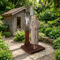 Fabricant de sauna vapeur, colonne de douche en bois d'extérieur, douche autoportante pour jardin, accessoires de douche pour spa, piscine, villa, hôtel