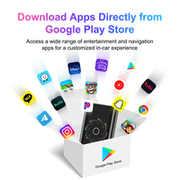 Rhythm Carplay Ai Box Inalámbrico para Entretenimiento en Asientos Traseros con Google Play Store, Netflix y YouTube para Autos