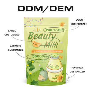 Sachet Minuman Kolagen Susu Kecantikan Bubuk Glutathione Asam Hialuronat Pemutih Melembapkan Susu Kecantikan Bubuk Rasa Melon - Product Image 5