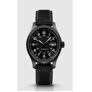 Custom logo titanium watch with fashion rubber straps automatic waterproof watch