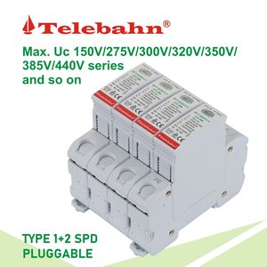 Telbahn 320v ac spd 12.5ka t1 + t2 4 מוטות 3 הגנת פאזה עבור ההתפלגות העיקרית - Product Image 5