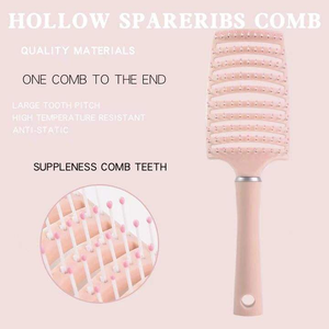Cepillo de Pelo Curvo de Plástico con Logotipo Personalizado, Cepillo de Pelo de Nailon Duradero para Seco y Mojado, Desenredante y Moderno - Product Image 4
