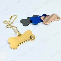 Fabricant d'étiquettes d'identification pour animaux de compagnie en métal imprimées sur mesure Cadeau promotionnel Sérigraphie Forme personnalisée Marque XMT