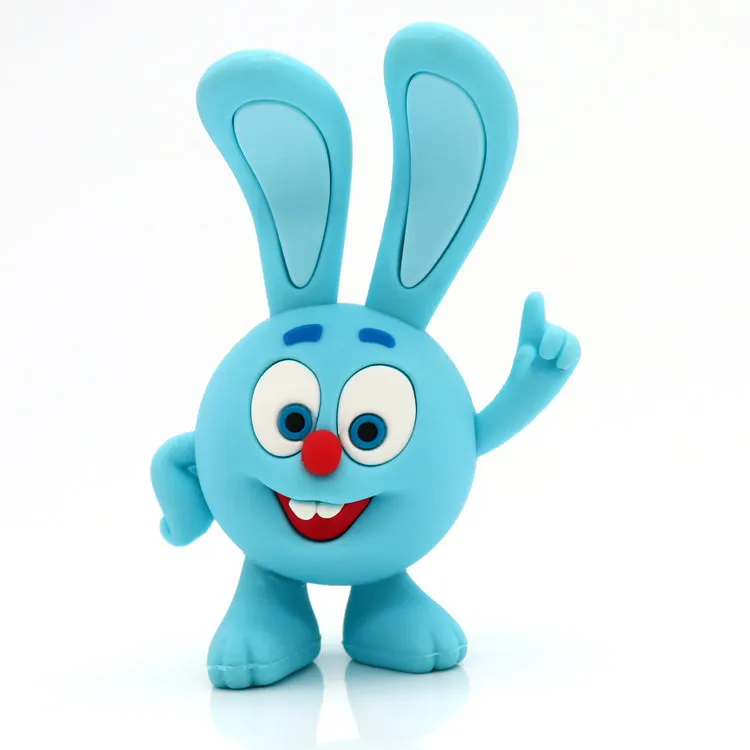 Cheap price High Quality Micro Injection PVC Rubber Convex Customized 3d Rabbit Soft PVC Cartoon Gifts Toy Figures