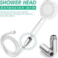 Tuyau d'extension en acier inoxydable argenté 10-60 mm, accessoires de salle de bain, raccords pour tuyaux d'eau pour système de plomberie