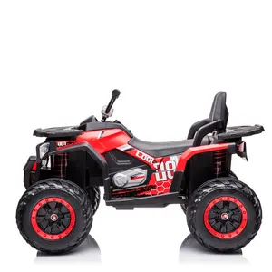 12V Kids Ride-On Electric ATV 4-Wheeler Quad Car Toy W/Bluetooth Audio Treaded Tires LED Headlights Radio 3.7mph Max Speed