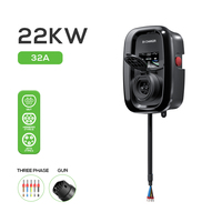 Chargeur EV 22 kW AC Type 2, étanche IP65, WiFi, application, RFID, courant réglable, minuterie, arrêt d'urgence, charge programmée