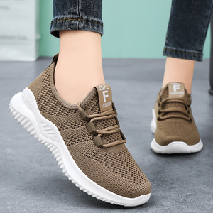 Chaussures de course légères et respirantes pour hommes, à lacets, motif géométrique en maille, logo brodé, antidérapantes, décontractées, pour le voyage - Product Image 3