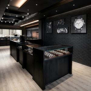 ตู้โชว์โทรศัพท์มือถือและนาฬิกาแบบหมุนได้ ทำจากสแตนเลสและกระจกทันสมัย พร้อมไฟ LED สำหรับโชว์รูมและตู้โฆษณา - Product Image 2