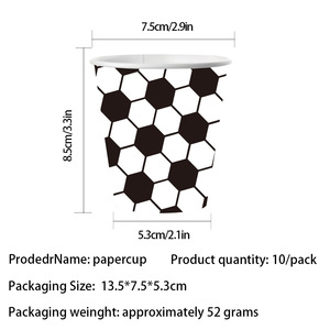 Assiettes et serviettes personnalisées sur le <span class=keywords><strong>thème</strong></span> du football, fournitures de table jetables pour fêtes sportives, décorations pour anniversaires sur le <span class=keywords><strong>thème</strong></span> du football - Product Image 5