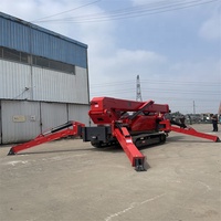 Grue araignée Sipaite 12 tonnes avec bras hydraulique, poteaux télescopiques et moteur, hauteur de levage 24m