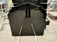Pierres naturelles en granit noir, pierres brillantes, vente en gros