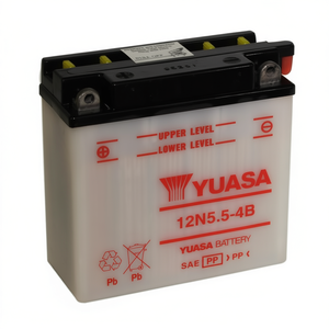 แบตเตอรี่มอเตอร์ไซค์ยูอาสะรุ่นใหม่ 12N5.5-4B 12V 5.5Ah ไม่ต้องบำรุงรักษา 66Wh แบตเตอรี่ตะกั่ว-กรด ผลิตในอิตาลี - Product Image 3