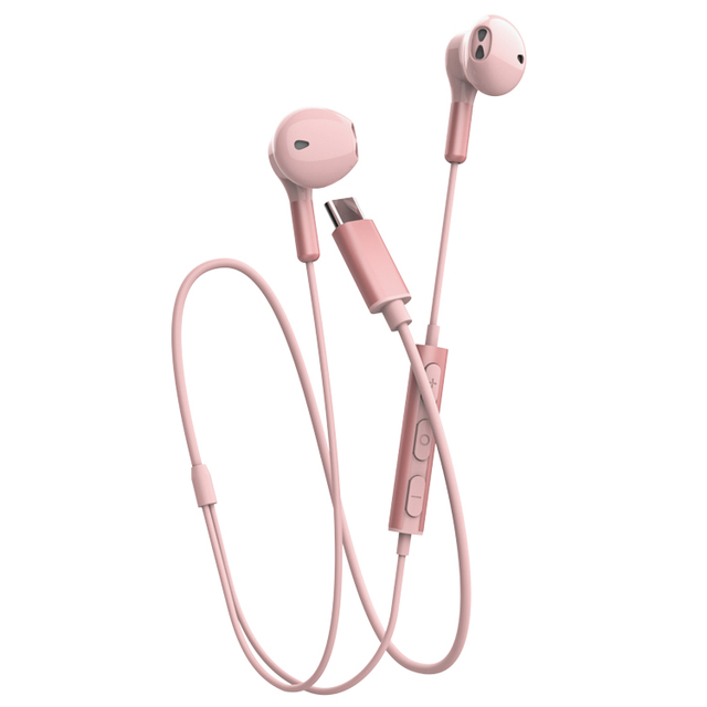 USB C Wired Earphone with Microphone for Android Type c Connector Stereo Wired Earbuds