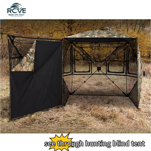 Tienda de Campaña de Camuflaje Oxford 150D para 3-4 Personas, Apertura Automática Rápida, Diseño Silencioso de 360° con <span class=keywords><strong>Puerta</strong></span> Abatible Transparente, Portátil - Product Image 6