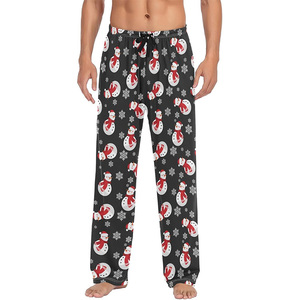 Personalizable <span class=keywords><strong>Navidad</strong></span> Unisex <span class=keywords><strong>Pijamas</strong></span> Alta Calidad Pijama Pantalones Pequeño MOQ Halloween Fun Design PJ Sleepwear Party - Product Image 3