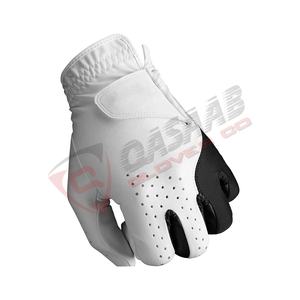 Gants de golf en cuir blanc-Cabretta de bonne qualité Nouvelle collection de gants de golf en cuir sans doublure-Gants de golf avec logo personnalisé noir - Product Image 4