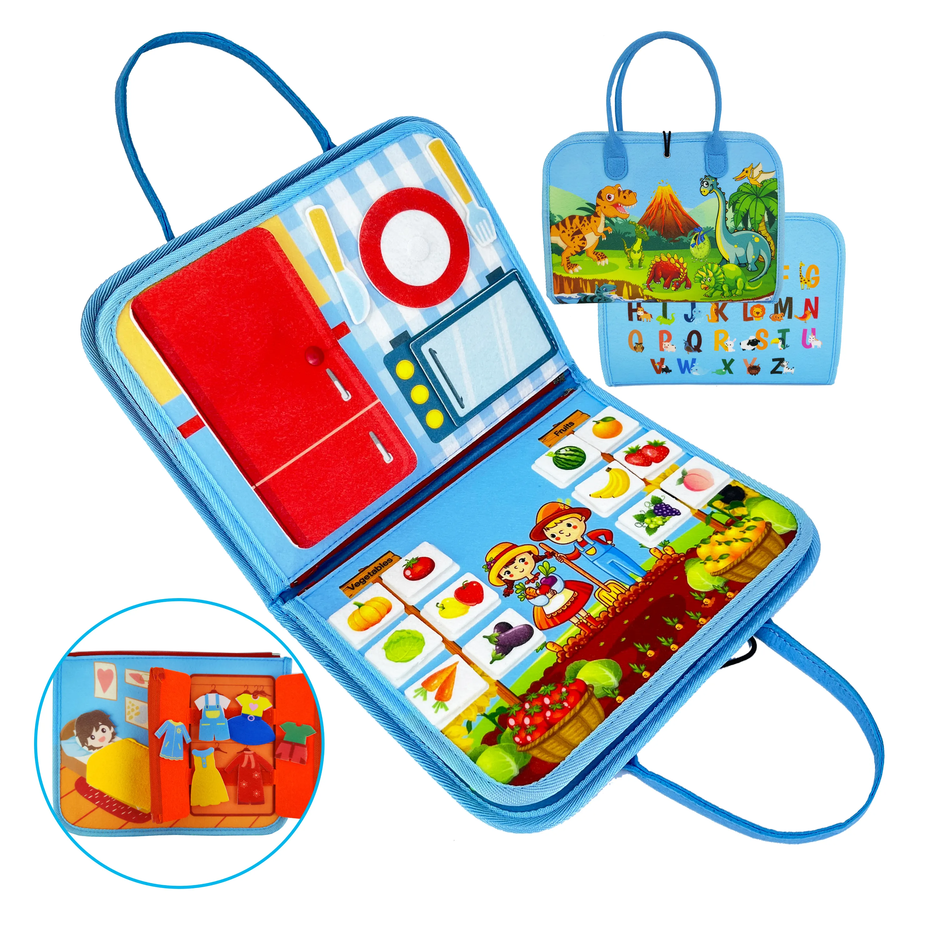 Montessori 35 en 1 jouets éducatifs précoces produits en Stock activités d'apprentissage préscolaire livre occupé planche pour les tout-petits