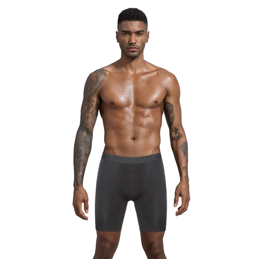 Men Cotton Boxer Brief Seamless Shorts Quick Dry Moisture Wicking Underwear For Men