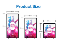 Écran publicitaire LED portable double face, cadre en aluminium extérieur, boîte lumineuse rectangulaire pour le marketing des entreprises