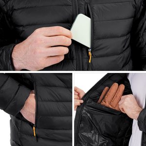 <span class=keywords><strong>Veste</strong></span> de luxe imperméable en duvet d'oie, Logo personnalisé de <span class=keywords><strong>montagne</strong></span>, <span class=keywords><strong>veste</strong></span> légère de randonnée en plein air pour hommes - Product Image 5