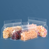 Sachet Doypack Refermable Transparent Givré en Plastique, Avec Fermeture Éclair et Poignée, Disponible
