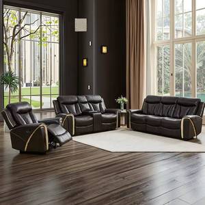 Modern Manual Living Room Recliner Sofa with Storage <b>Console</b> 321 Set, Expandable and Foldable, Suitable for Apartment Use - Product Image 2