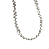 Perles en vrac baroques irrégulières en nacre naturelle d'eau douce, polies double face, à trois à sept trous, 39 cm, 4-5 mm, économiques
