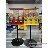 Distributeur automatique mécanique CV19 adapté aux pièces de monnaie de divers pays, machine à bonbons à 3 têtes, rouge/jaune, livraison directe d'usine