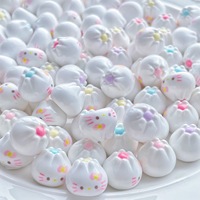 Miniatures 3D en résine plastique à imprimer soi-même, thèmes alimentaires (Chat, Baozi, Shumai), décorations ludiques, accessoires de porte-clés, breloques pour étuis et breloques pour briquets