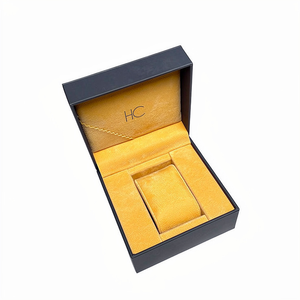 Boîte à montre classique personnalisée en cuir PU à charnière, coffret cadeau pour bijoux, coussin en cuir pour montre, gaufrage, logo personnalisé, prix de gros usine - Product Image 5