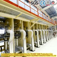 Ligne de pressage à chaud automatique continue MINGHUNG pour panneaux de particules/OSB/MDF, certifiée CE, haute précision, avec panneau de commande informatisé