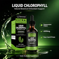 Neewwon Vente en gros Marque privée en vrac Sirop d'eau en vrac Supplément Splina 6000 mg Gouttes de menthe Chlorophylle liquide