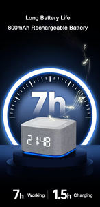 Horloge de bureau télécommandée pour son naturel 3W Sleep App Haut-parleur intelligent Reveil rechargeable portable - Product Image 6