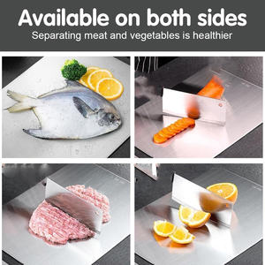 Tabla de Cortar de Titanio Antiadherente de Doble Cara, Tabla de Cortar de Acero Inoxidable para Cocina, para Cortar Pan, Verduras y Frutas - Product Image 3