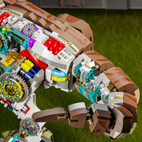 Set de Bloques de Construcción Creativo MOC Dragón Tiranosaurio de Más de 1388 Piezas, Rompecabezas Ensamblable de Partículas Pequeñas, Juguete MJI 13050