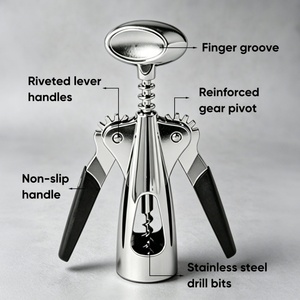 Zinc Alloy Sommelier Corkscrew Professional Handheld Wine <b>Puller</b> Strength Metal Manufacturer - Product Image 5